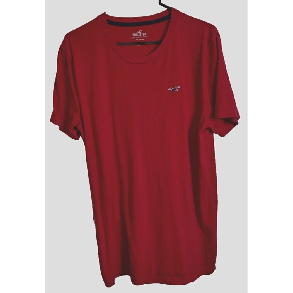 Hollister Must Have Collection Men's M Red Short Sleeve Cotton T-Shirt Preppy